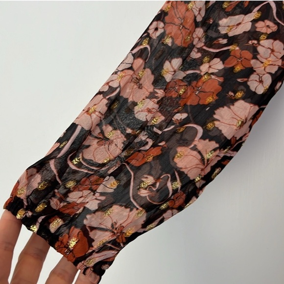 NWT J. Crew Collection Tie-Front Lurex Maxi Dress in Mixed Print - Picture 9 of 13